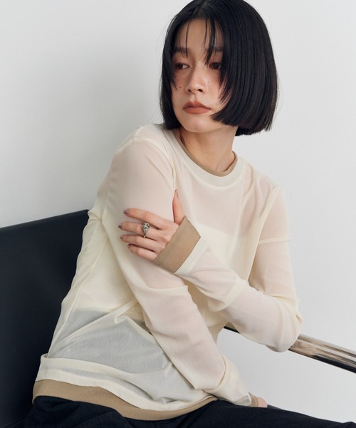 Shelly island(シェリーアイランド)の「パワーメッシュロンT(Tシャツ/カットソー・レディース・ホワイト/ブラック/グレー/ピンク・FREE)」の10枚目の写真