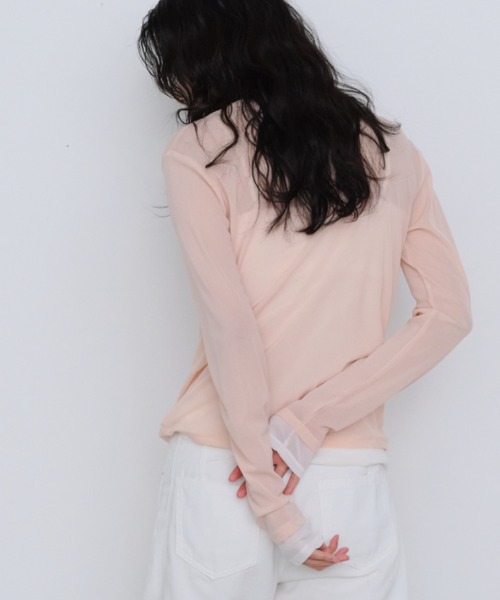 Shelly island(シェリーアイランド)の「パワーメッシュロンT(Tシャツ/カットソー・レディース・ホワイト/ブラック/グレー/ピンク・FREE)」の22枚目の写真
