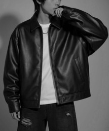 オーバーサイズ」に該当するライダースジャケットファッション通販