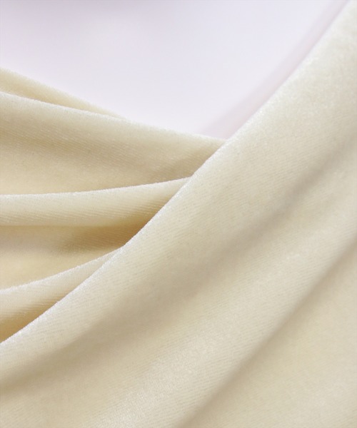 CLEAR BASIC（クリアベーシック）の「ベロアドレープトップス[大人 フェミニン 上品]≪AW新作≫（Tシャツ/カットソー・レディース・ライトベージュ/チャコールグレー/モカ/ピンク・F）」の10枚目の写真