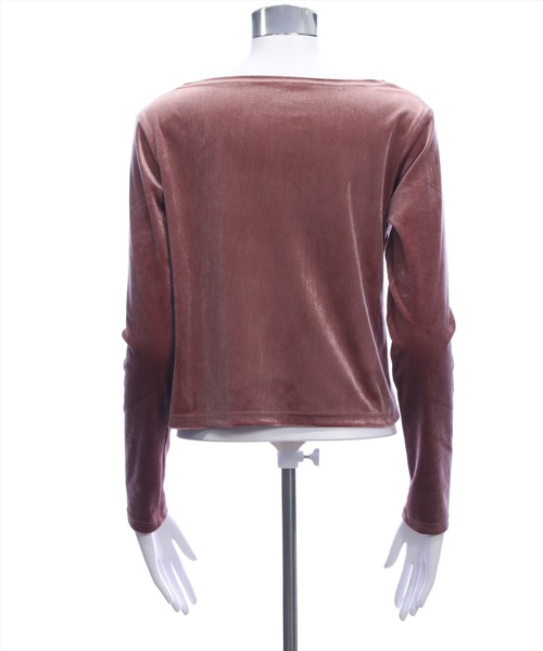 CLEAR BASIC（クリアベーシック）の「ベロアドレープトップス[大人 フェミニン 上品]≪AW新作≫（Tシャツ/カットソー・レディース・ライトベージュ/チャコールグレー/モカ/ピンク・F）」の16枚目の写真
