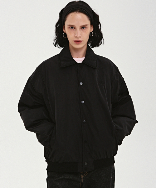 NICK&NICOLE(ニックアンドニコール)の「NICOLE VARSITY PADDING JUMPER_BLACK(ダウンジャケット/コート・レディース・その他・FREE)」の1枚目の写真