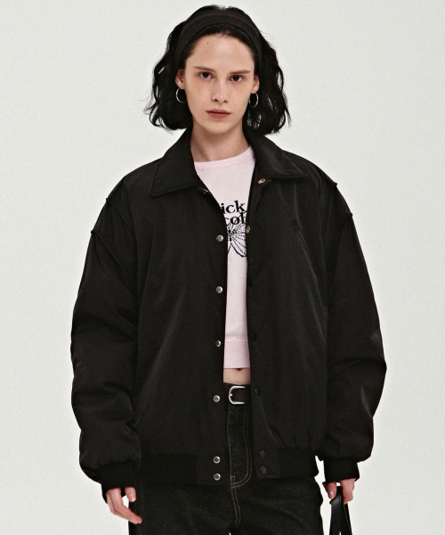 NICK&NICOLE(ニックアンドニコール)の「NICOLE VARSITY PADDING JUMPER_BLACK(ダウンジャケット/コート・レディース・その他・FREE)」の2枚目の写真