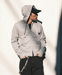SHORT ZIP HOODIE/ショートジップフーディー/スウェット/冷房対策/NVRFRGT/CONZ