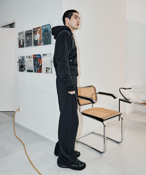 CONZ（コンズ）の「SHORT ZIP HOODIE/ショートジップフーディー/スウェット/冷房対策/NVRFRGT/CONZ（パーカー・メンズ・ホワイト/グレー/ブラック・1/3/2）」の14枚目の写真