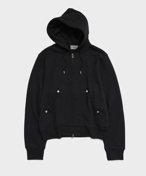 CONZ（コンズ）の「SHORT ZIP HOODIE/ショートジップフーディー/スウェット/冷房対策/NVRFRGT/CONZ（パーカー・メンズ・ホワイト/グレー/ブラック・1/3/2）」の16枚目の写真