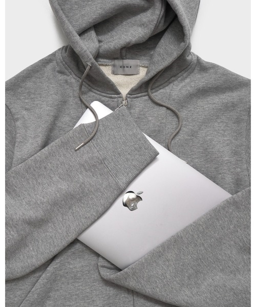 CONZ（コンズ）の「SHORT ZIP HOODIE/ショートジップフーディー/スウェット/冷房対策/NVRFRGT/CONZ（パーカー・メンズ・ホワイト/グレー/ブラック・1/3/2）」の17枚目の写真