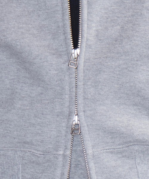 CONZ（コンズ）の「SHORT ZIP HOODIE/ショートジップフーディー/スウェット/冷房対策/NVRFRGT/CONZ（パーカー・メンズ・ホワイト/グレー/ブラック・1/3/2）」の18枚目の写真
