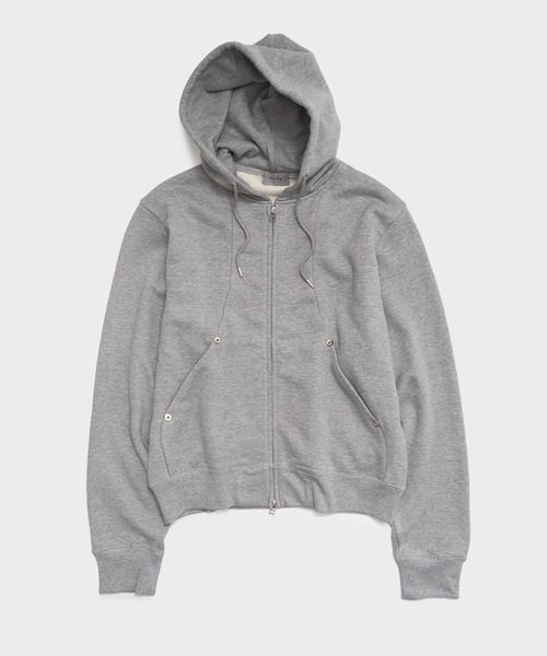 CONZ（コンズ）の「SHORT ZIP HOODIE/ショートジップフーディー/スウェット/冷房対策/NVRFRGT/CONZ（パーカー・メンズ・ホワイト/グレー/ブラック・1/3/2）」の19枚目の写真
