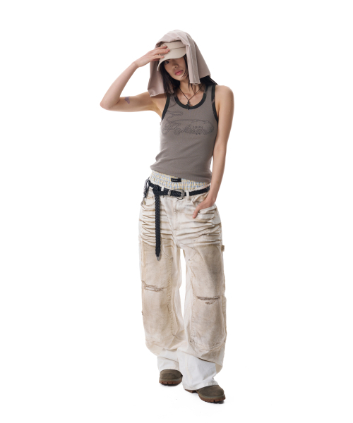 AAKAM(アーカム)の「Rope Contrast Camo Sleeveless (Khaki)(Tシャツ/カットソー・レディース・その他・2/1)」の4枚目の写真