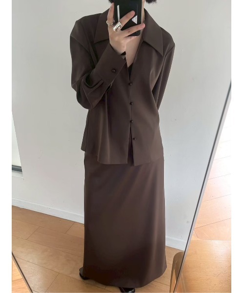RIM.ARK(リムアーク)の「Move belt square long SK ムーブベルトスクエアロングスカート(スカート・レディース・ブラウン/ネイビー/ブラック・36/38)」の18枚目の写真
