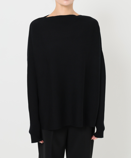 VERMEIL par iena（ヴェルメイユパーイエナ）の「《追加》ボートネックプルオーバー（ニット/セーター・レディース・ブラック/ブラウン・FREE）」の14枚目の写真