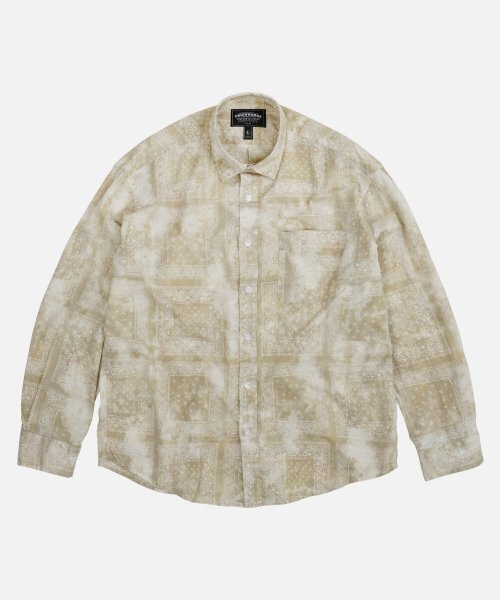 FRIZMWORKS(フリズムワークス)の「TIE-DYED BANDANA OVERSIZED SHIRT _ BEIGE(シャツ/ブラウス・メンズ・その他・MEDIUM/LARGE)」の2枚目の写真