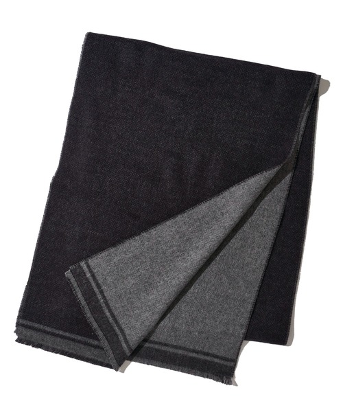 TETE HOMME(テットオム)の「【WEB限定】カシミアタッチ ダブルフェイスマフラー(マフラー・メンズ・グレー/ブラック/ブラウン/ネイビー・FREE)」の5枚目の写真