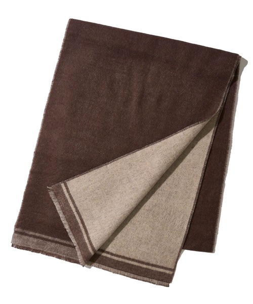 TETE HOMME(テットオム)の「【WEB限定】カシミアタッチ ダブルフェイスマフラー(マフラー・メンズ・グレー/ブラック/ブラウン/ネイビー・FREE)」の7枚目の写真