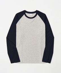 TOFFEE（トフィー）の「ミニマルラグランロングスリーブ (ネイビー)（Tシャツ/カットソー）」