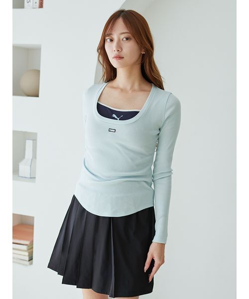 PUMA（プーマ）の「【SNIDEL×PUMA】プリーツミニスカショーパン（その他パンツ・レディース・ブラック/ライトグレー・S）」の15枚目の写真