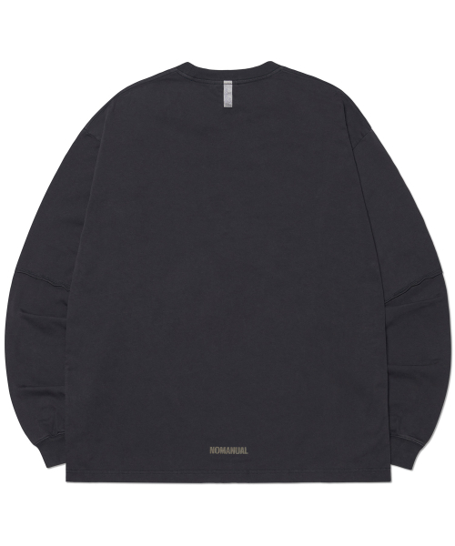 NOMANUAL(NOMANUAL)の「SLASH LONG SLEEVE TEE - WASHED BLACK(Tシャツ/カットソー・レディース・その他・SMALL/MEDIUM/LARGE/X-LARGE)」の2枚目の写真