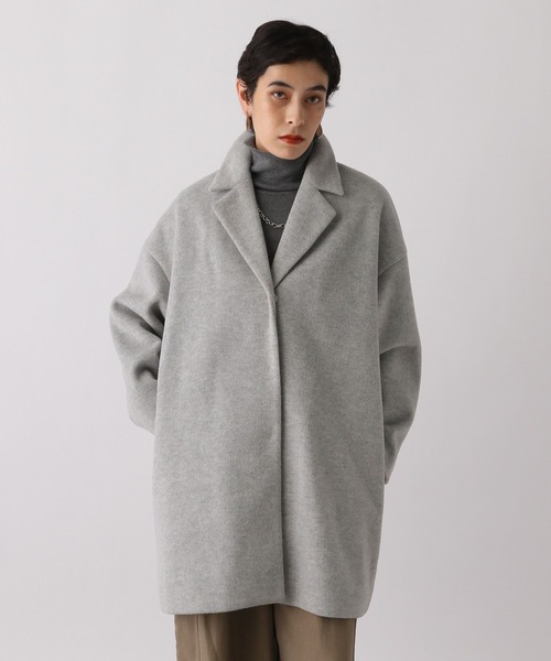 studio CLIP(スタディオクリップ)の「《ウタオ》テーラードコート(チェスターコート・レディース・ベージュ/チャコール/ライトグレー・FREE)」の7枚目の写真