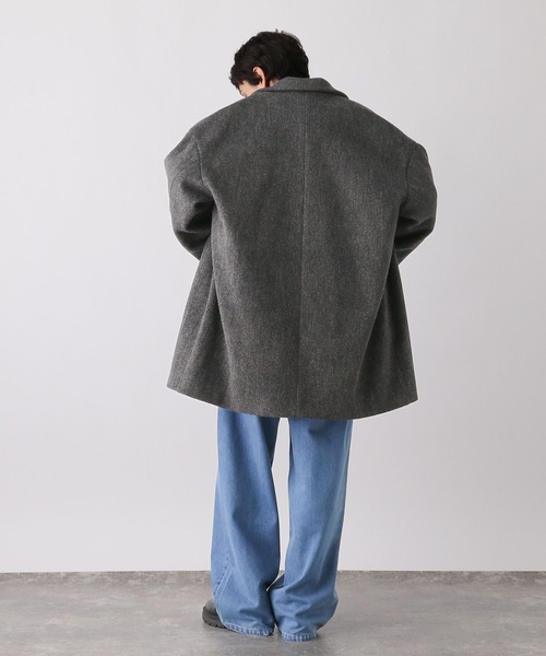 studio CLIP(スタディオクリップ)の「《ウタオ》テーラードコート(チェスターコート・レディース・ベージュ/チャコール/ライトグレー・FREE)」の12枚目の写真