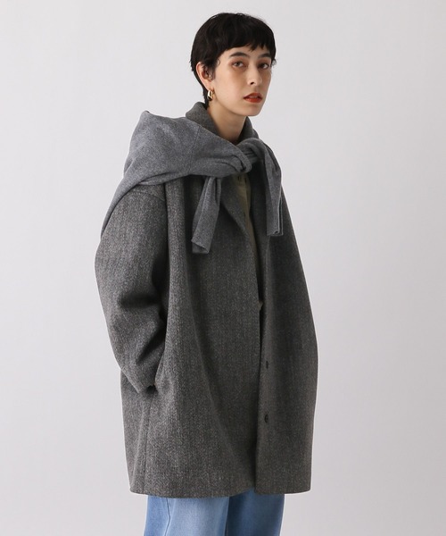 studio CLIP(スタディオクリップ)の「《ウタオ》テーラードコート(チェスターコート・レディース・ベージュ/チャコール/ライトグレー・FREE)」の16枚目の写真