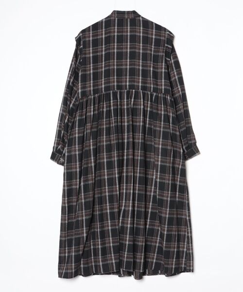 A.N.L(エーエヌエル レーベル)の「A.N.L タータンチェック柄前開きワンピース(シャツワンピース・レディース・ブラック/ネイビー・38)」の22枚目の写真