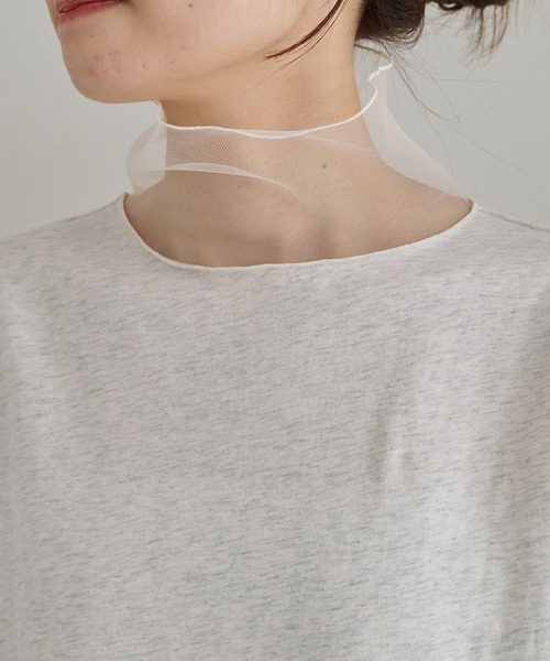 PUAL CE CIN(ピュアルセシン)の「チュールドッキングレイヤードカットソー(Tシャツ/カットソー・レディース・ブラック/ライトグレー・FREE)」の21枚目の写真