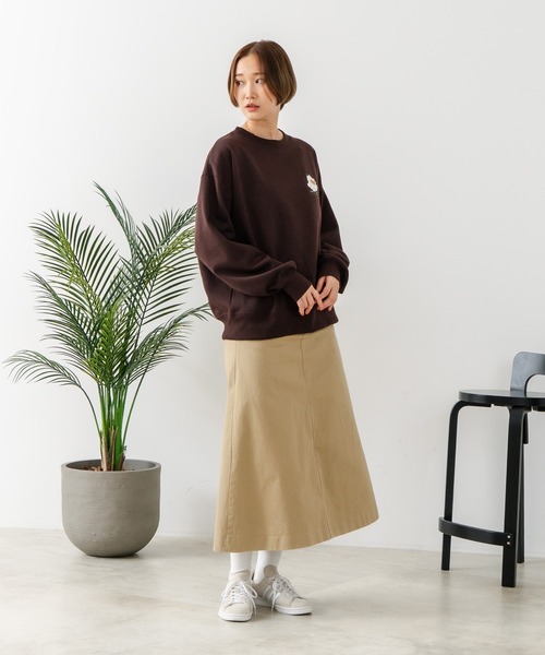 fort point(フォーポイント)の「【C-FORT POINT/フォートポイント】オバケスケボー 刺繍トレーナー(スウェット・レディース・ブラウン/チャコールグレー/ライトグレー・FREE)」の19枚目の写真