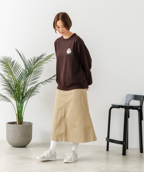 fort point(フォーポイント)の「【C-FORT POINT/フォートポイント】オバケスケボー 刺繍トレーナー(スウェット・レディース・ブラウン/チャコールグレー/ライトグレー・FREE)」の20枚目の写真