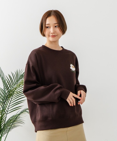 fort point(フォーポイント)の「【C-FORT POINT/フォートポイント】オバケスケボー 刺繍トレーナー(スウェット・レディース・ブラウン/チャコールグレー/ライトグレー・FREE)」の15枚目の写真