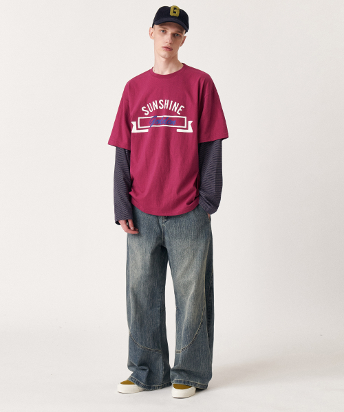 GOLDEN SNSHINE(ゴールデン サンシャイン)の「Washed slub denim wide pants_Blue(デニムパンツ・メンズ・その他・MEDIUM/LARGE/X-LARGE/SMALL)」の2枚目の写真