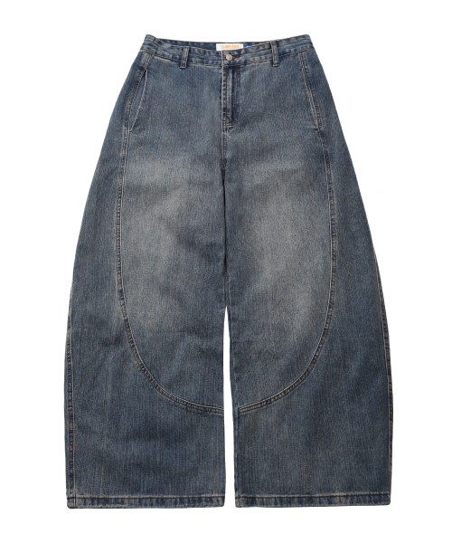 GOLDEN SNSHINE(ゴールデン サンシャイン)の「Washed slub denim wide pants_Blue(デニムパンツ・メンズ・その他・MEDIUM/LARGE/X-LARGE/SMALL)」の3枚目の写真