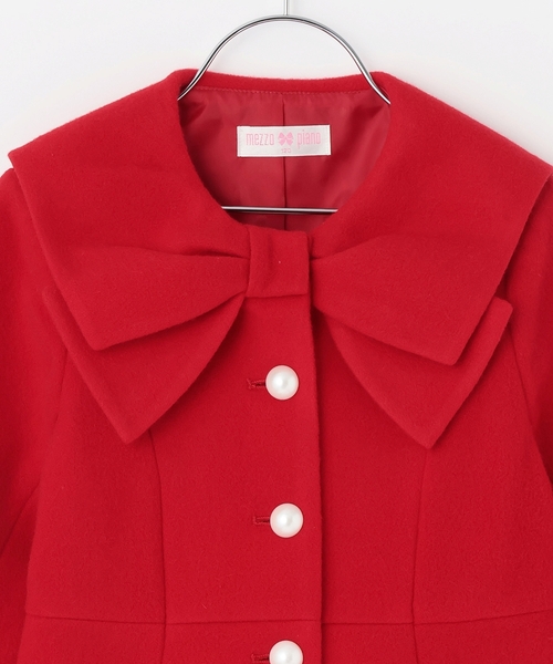 セール】リボンカラー ウールコート（ダッフルコート）｜mezzo piano