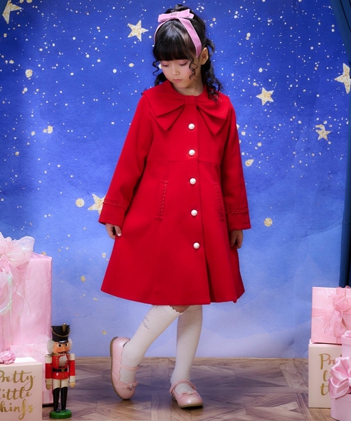 セール】リボンカラー ウールコート（ダッフルコート）｜mezzo piano