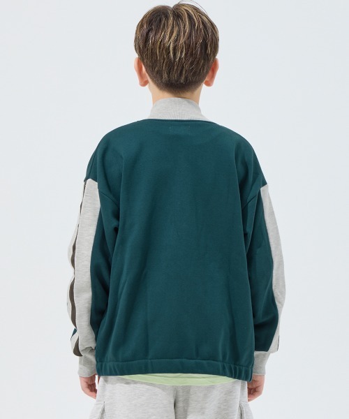 KRIFF MAYER Kid's Collection（クリフメイヤーキッズコレクション）の「【伸縮性】裏毛スタンドネックジャケット（その他アウター・キッズ・チャコール/ネイビー/グリーン/グレー・120/130/140/150/160/170）」の22枚目の写真
