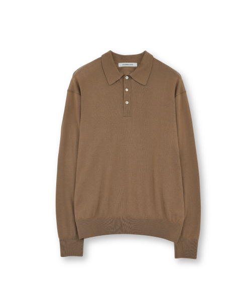 BROWNYARD(ブラウンヤード)の「ニットピケシャツ、ブラウン(ニット/セーター・メンズ・その他・3/4/5)」の1枚目の写真