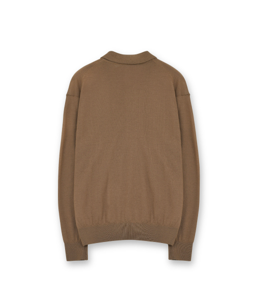 BROWNYARD(ブラウンヤード)の「ニットピケシャツ、ブラウン(ニット/セーター・メンズ・その他・3/4/5)」の2枚目の写真