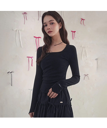 Square Neck Tee_2Colors