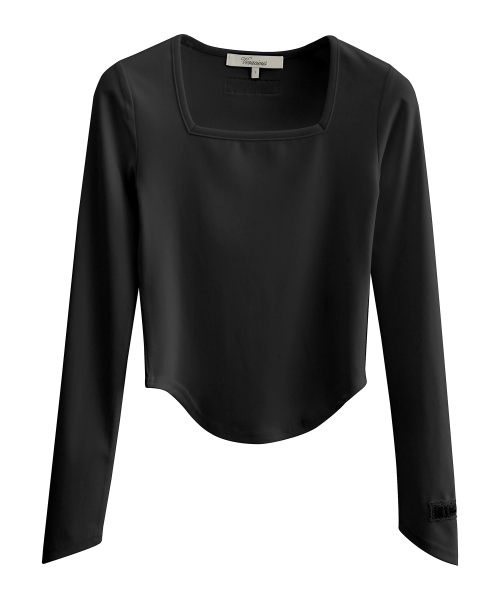 Vivacious(ビバシャス)の「Square Neck Tee_2Colors(Tシャツ/カットソー・レディース・ホワイト/ブラック・SMALL/MEDIUM)」の5枚目の写真