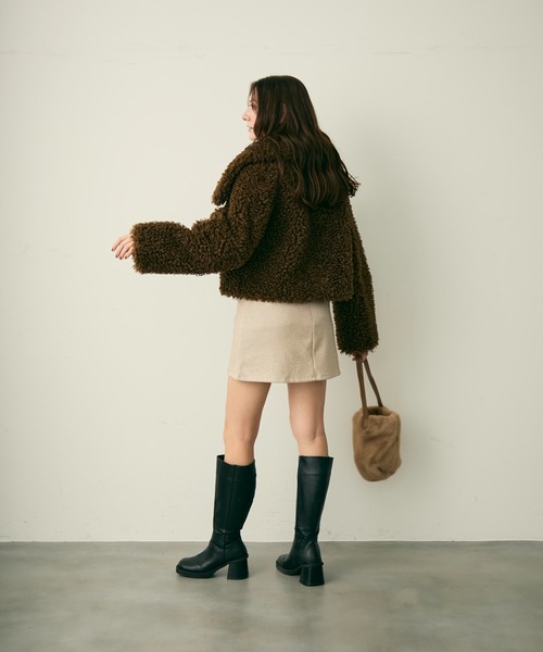 Lunea（ルネア）の「プードルファーコート（ブルゾン・レディース・ベージュ/ブラック/ブラウン・FREE）」の19枚目の写真