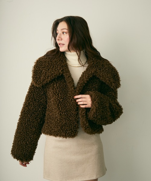 Lunea（ルネア）の「プードルファーコート（ブルゾン・レディース・ベージュ/ブラック/ブラウン・FREE）」の13枚目の写真