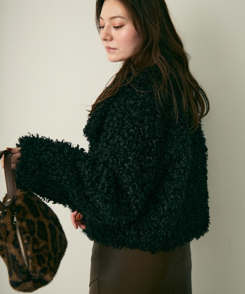 Lunea（ルネア）の「プードルファーコート（ブルゾン・レディース・ベージュ/ブラック/ブラウン・FREE）」の9枚目の写真