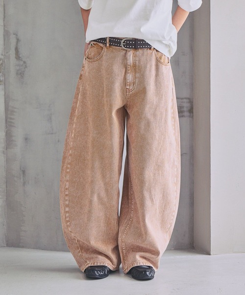 セール】《UNISEX/3サイズ展開》バルーンデニム / 2WAYボタンで調整