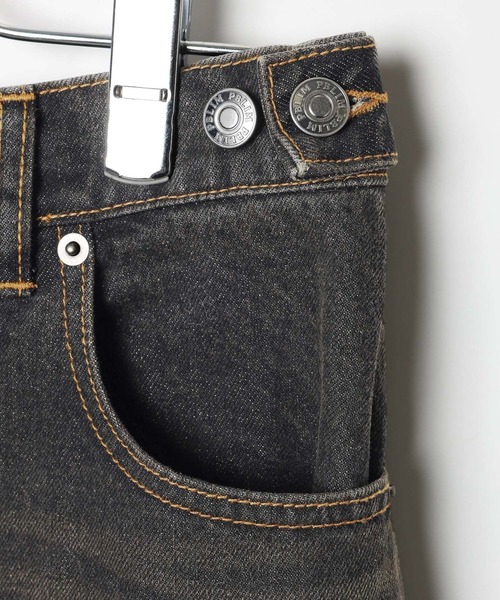 PBLIM(ページボーイリム)の「《UNISEX/3サイズ展開》バルーンデニム / 2WAYボタンで調整可能(デニムパンツ・レディース・ブルー/ブラウン系その他/ブラック/ライトブルー・SMALL/MEDIUM/LARGE)」の7枚目の写真