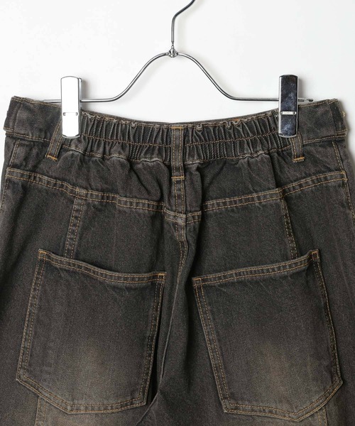 PBLIM(ページボーイリム)の「《UNISEX/3サイズ展開》バルーンデニム / 2WAYボタンで調整可能(デニムパンツ・レディース・ブルー/ブラウン系その他/ブラック/ライトブルー・SMALL/MEDIUM/LARGE)」の9枚目の写真