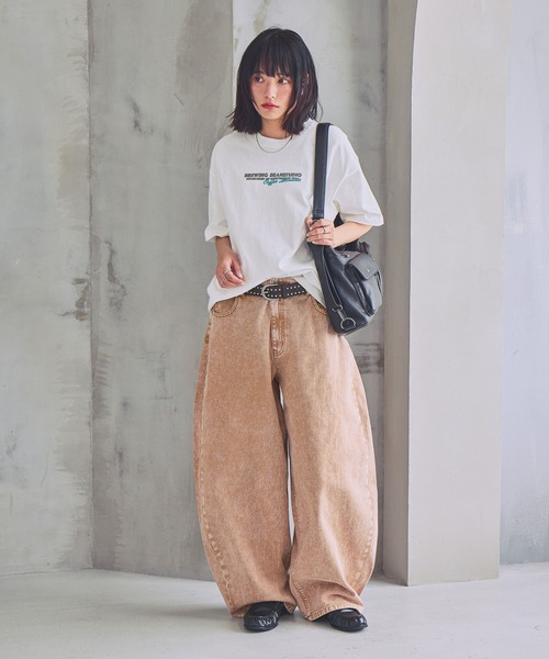 PBLIM(ページボーイリム)の「《UNISEX/3サイズ展開》バルーンデニム / 2WAYボタンで調整可能(デニムパンツ・レディース・ブルー/ブラウン系その他/ブラック/ライトブルー・SMALL/MEDIUM/LARGE)」の21枚目の写真