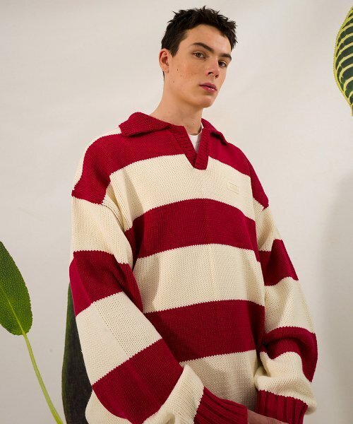 Traveler Oversized Sweater (ROSE RED)