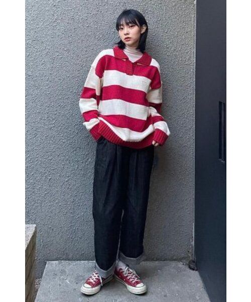 MAINBOOTH（メインブース）の「Traveler Oversized Sweater(ROSE RED)（ニット/セーター・レディース・その他・2/3）」の13枚目の写真