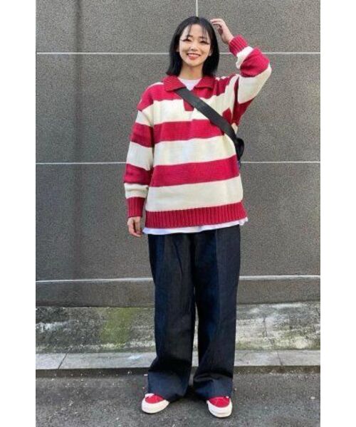 MAINBOOTH（メインブース）の「Traveler Oversized Sweater(ROSE RED)（ニット/セーター・レディース・その他・2/3）」の21枚目の写真