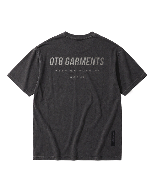 QT8 GARMENTS(キューティーエイトガーメント)の「LB Pigment Simple Logo Tee (Charcoal)(Tシャツ/カットソー・レディース・その他・MEDIUM/LARGE/X-LARGE/SMALL)」の1枚目の写真